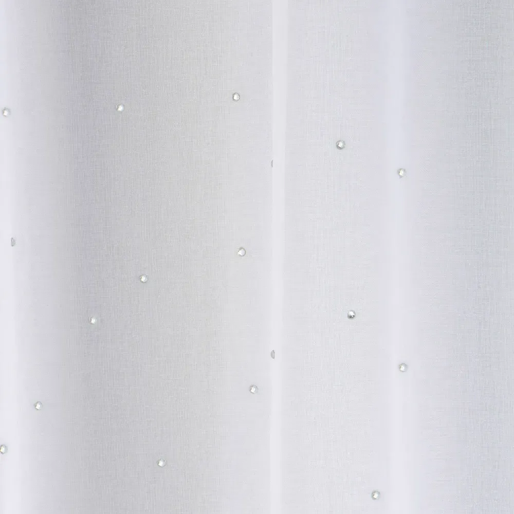 Jewel Voile Curtain Panel - White