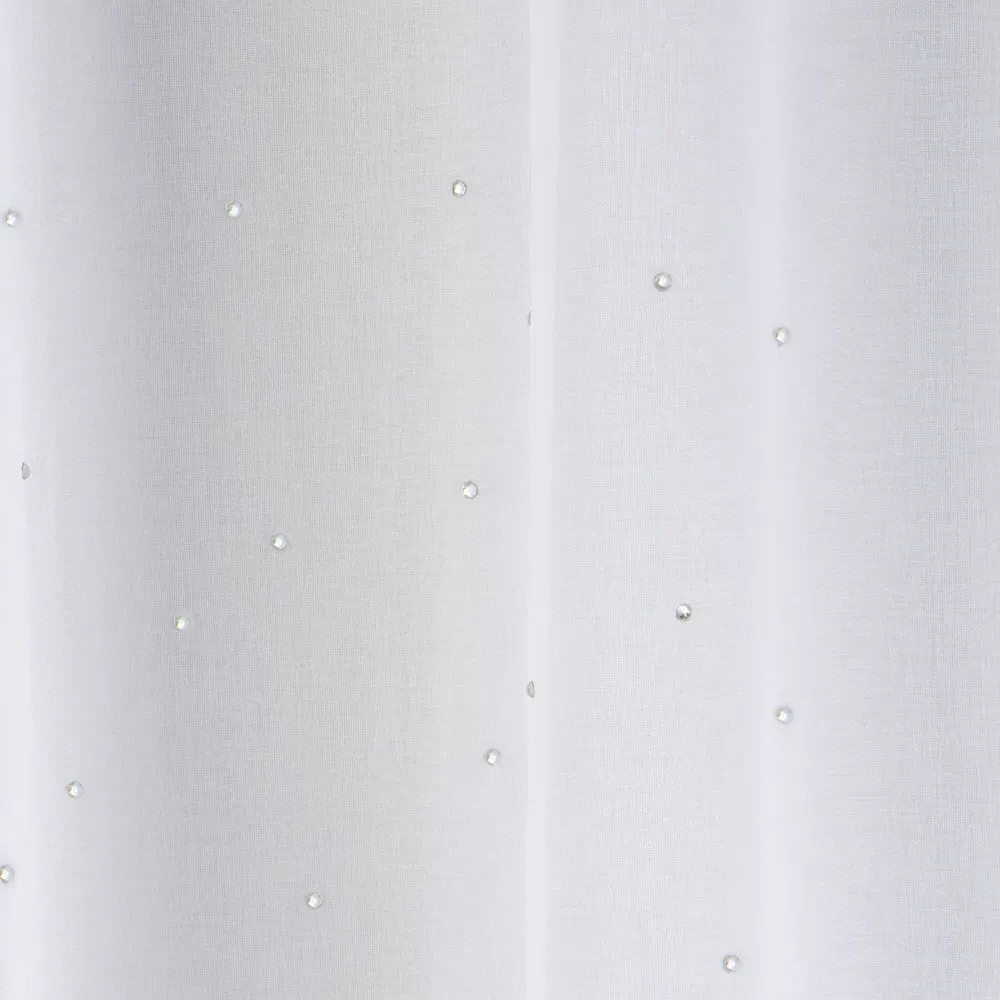 Jewel Voile Curtain Panel - White