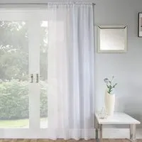 Jewel Voile Curtain - White
