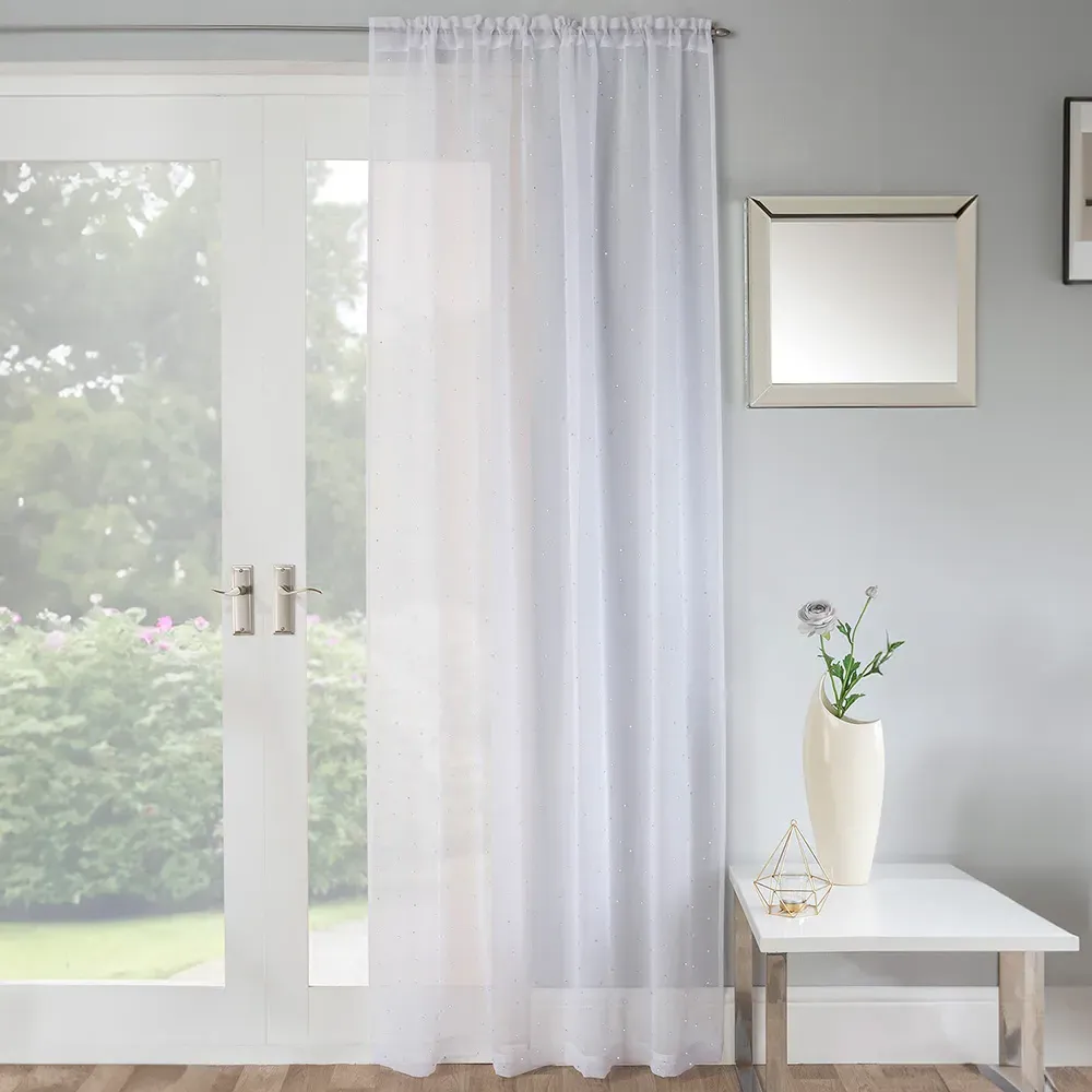 Jewel Voile Curtain - White image