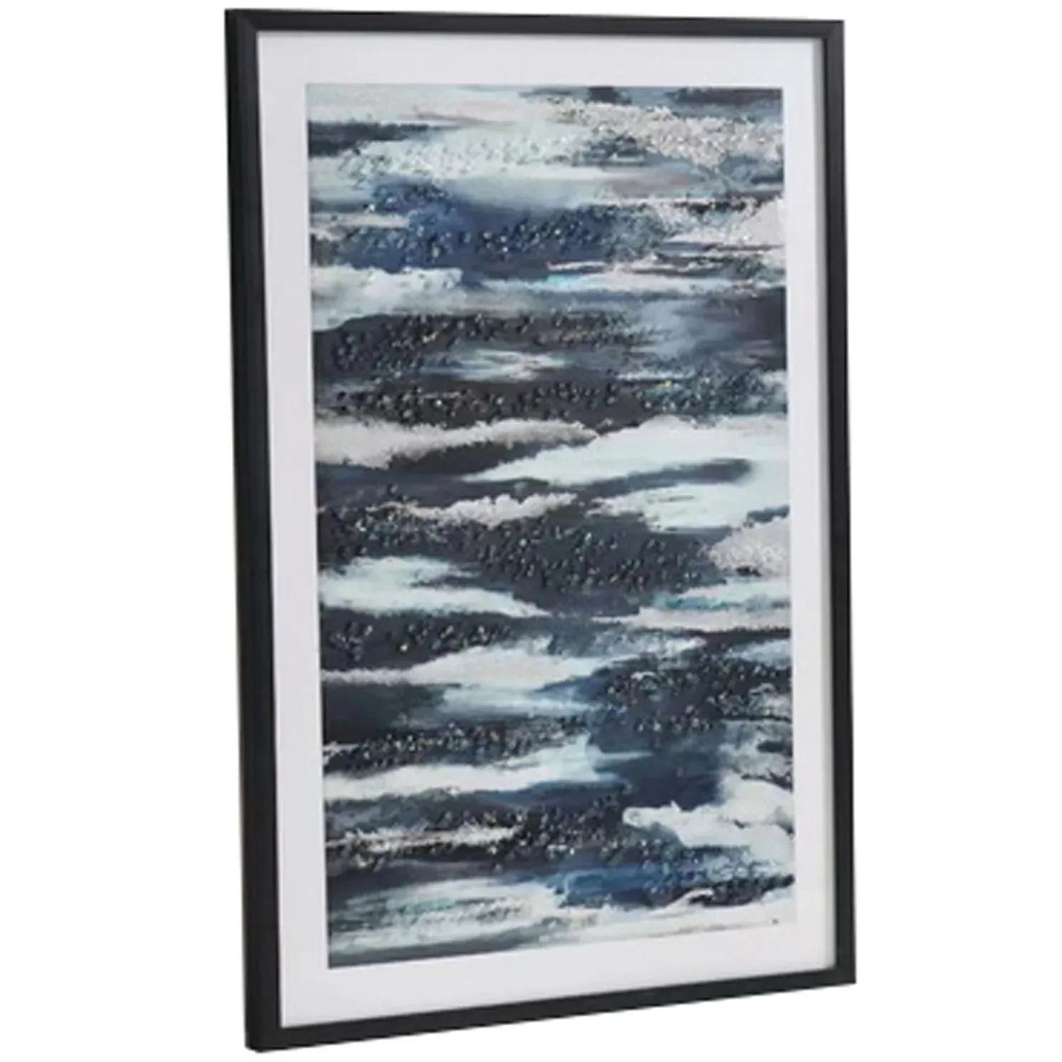 Jewelled Framed Art - Dark Blue