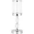 Jewelled Hurricane Candle Holder - Silver, Glass