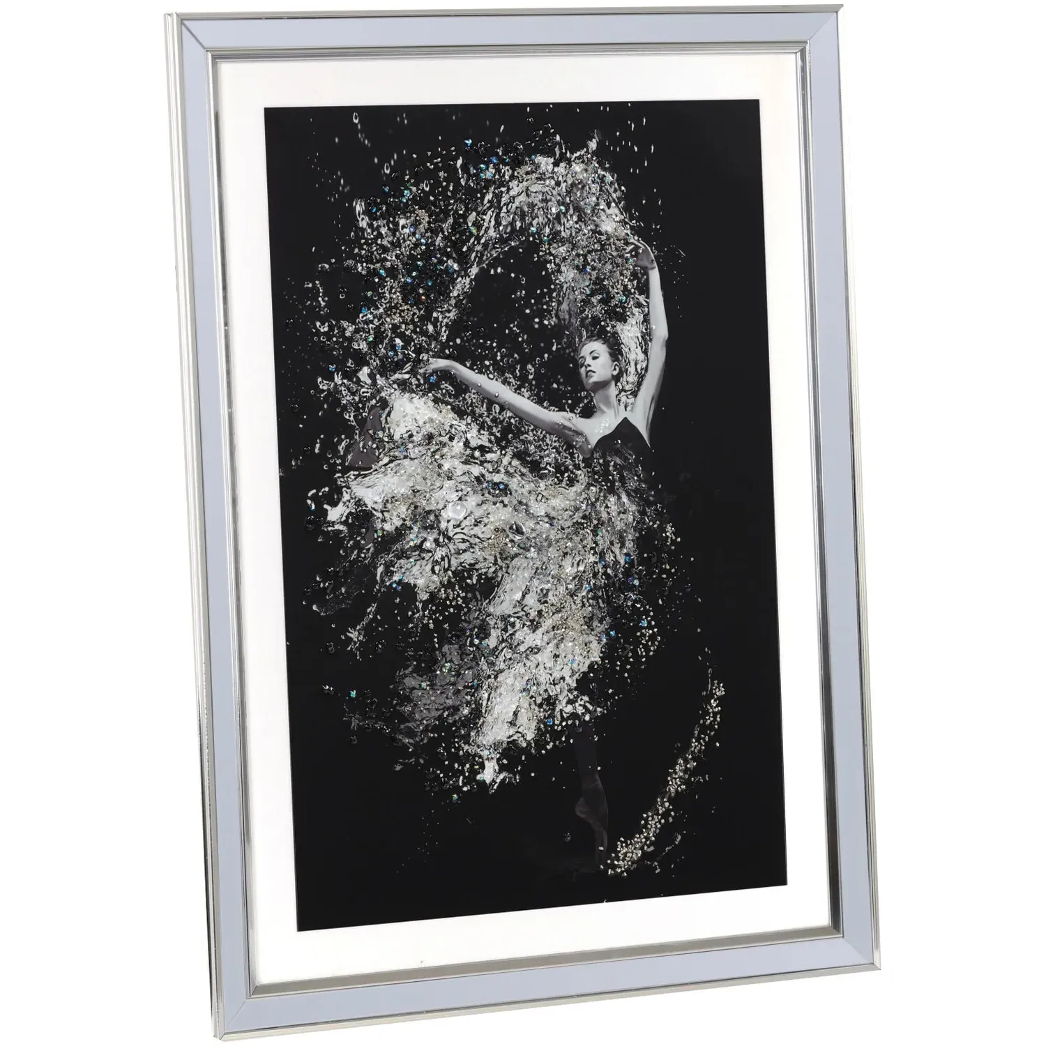 Jewelled Pirouette Framed Wall Art - Black