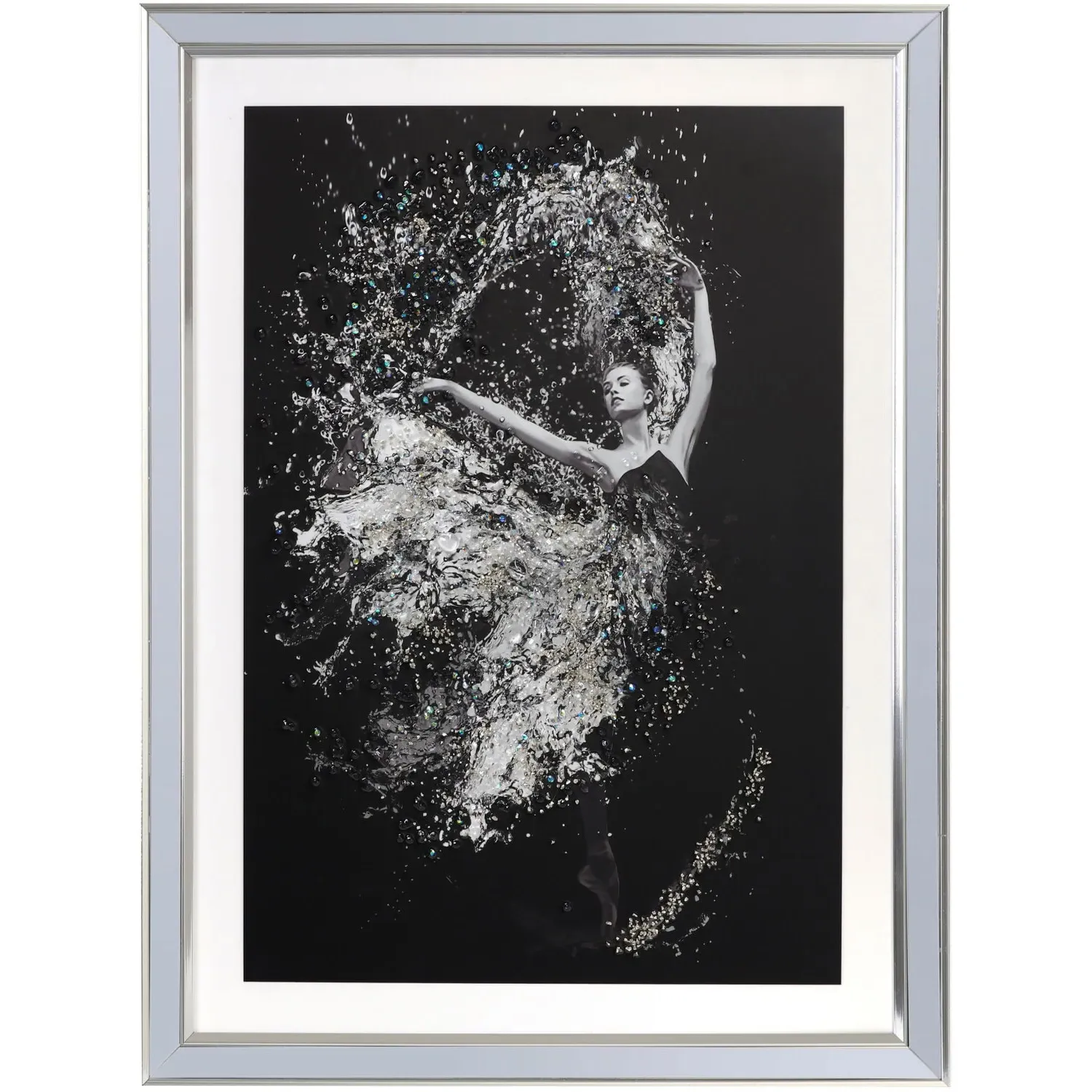 Jewelled Pirouette Framed Wall Art - Black image