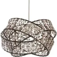 Jewelled Twisted Pendant - Grey