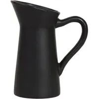 Jug Shaped Ceramic Vase - Matte Black