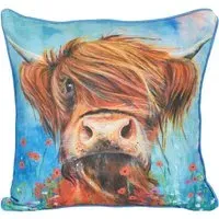 Julia Pankhurst Highland Cow Cushion 45x45cm