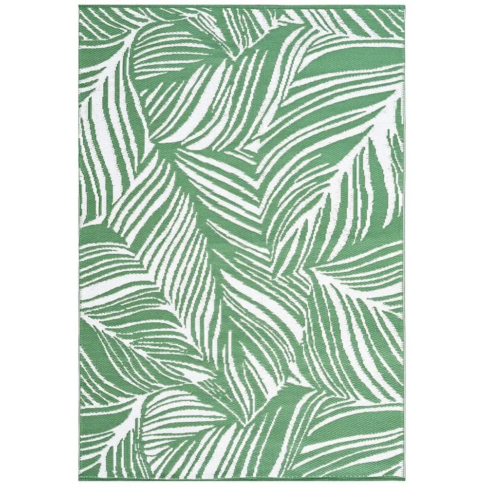 Jungle Leaf Outdoor Rug - Green image