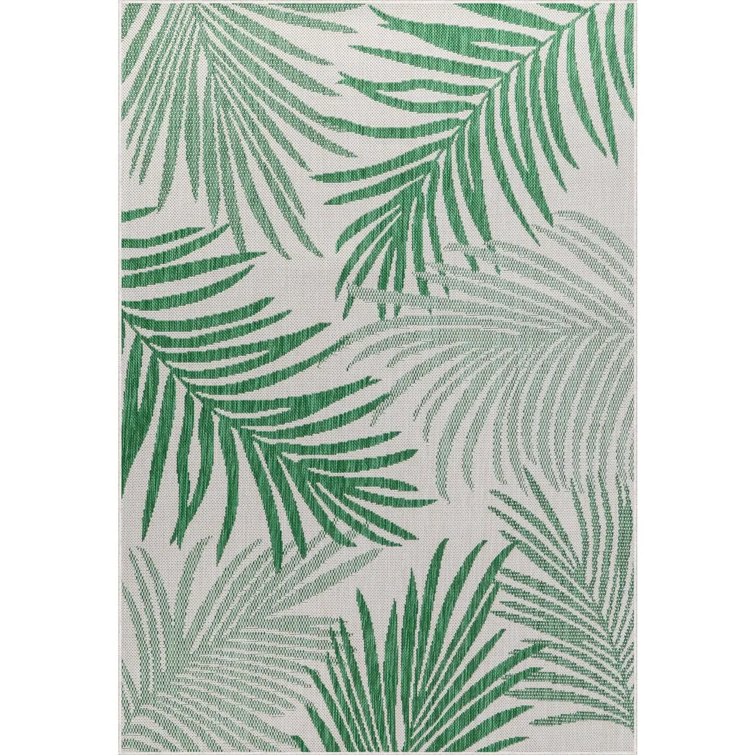 Jungle Palm Leaf Rug - Green image