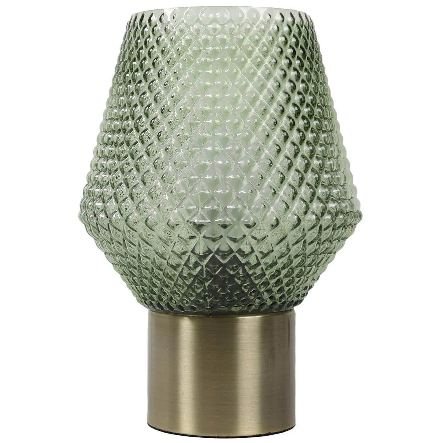Juniper Ornate Table Lamp - Green, Glass