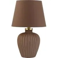 Kaia Swirl Effect Table Lamp - Brown