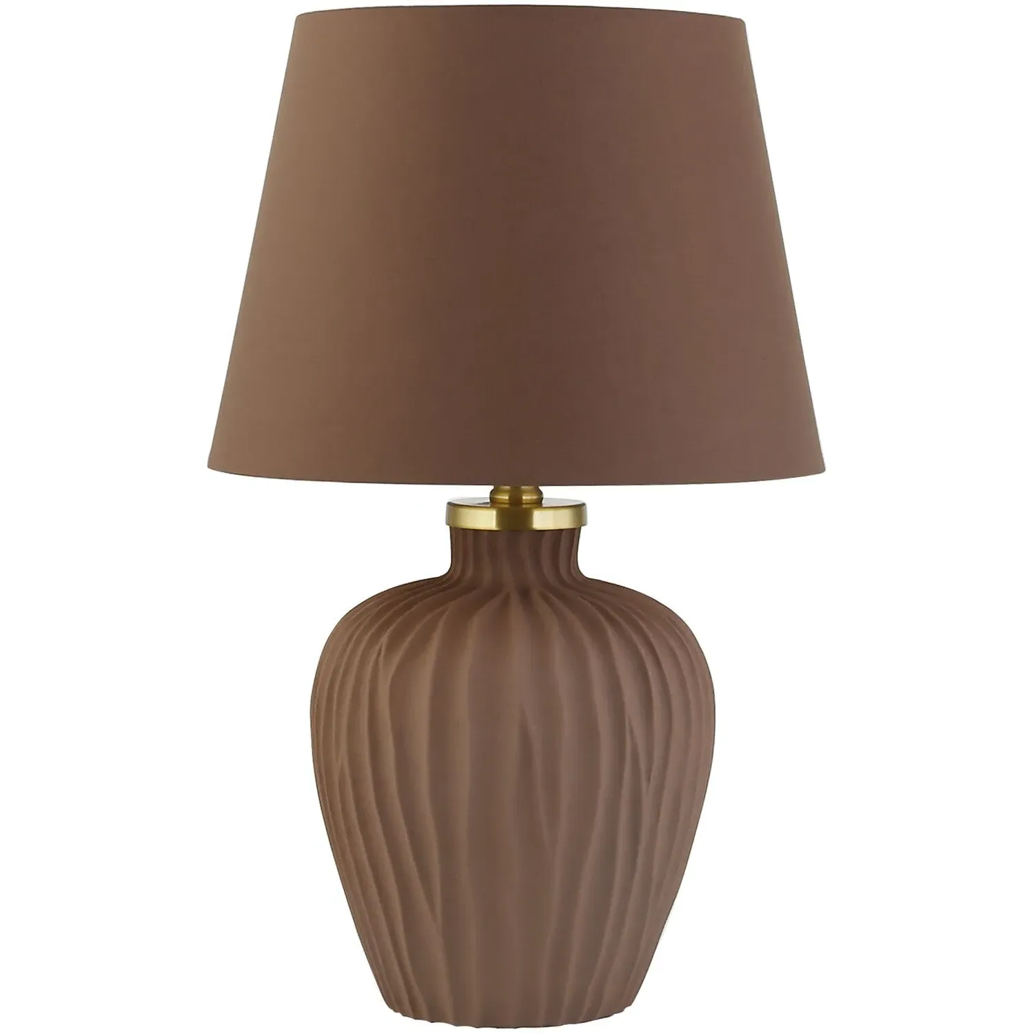 Kaia Swirl Effect Table Lamp - Brown