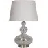 Kathleen Table Lamp - White, Silver