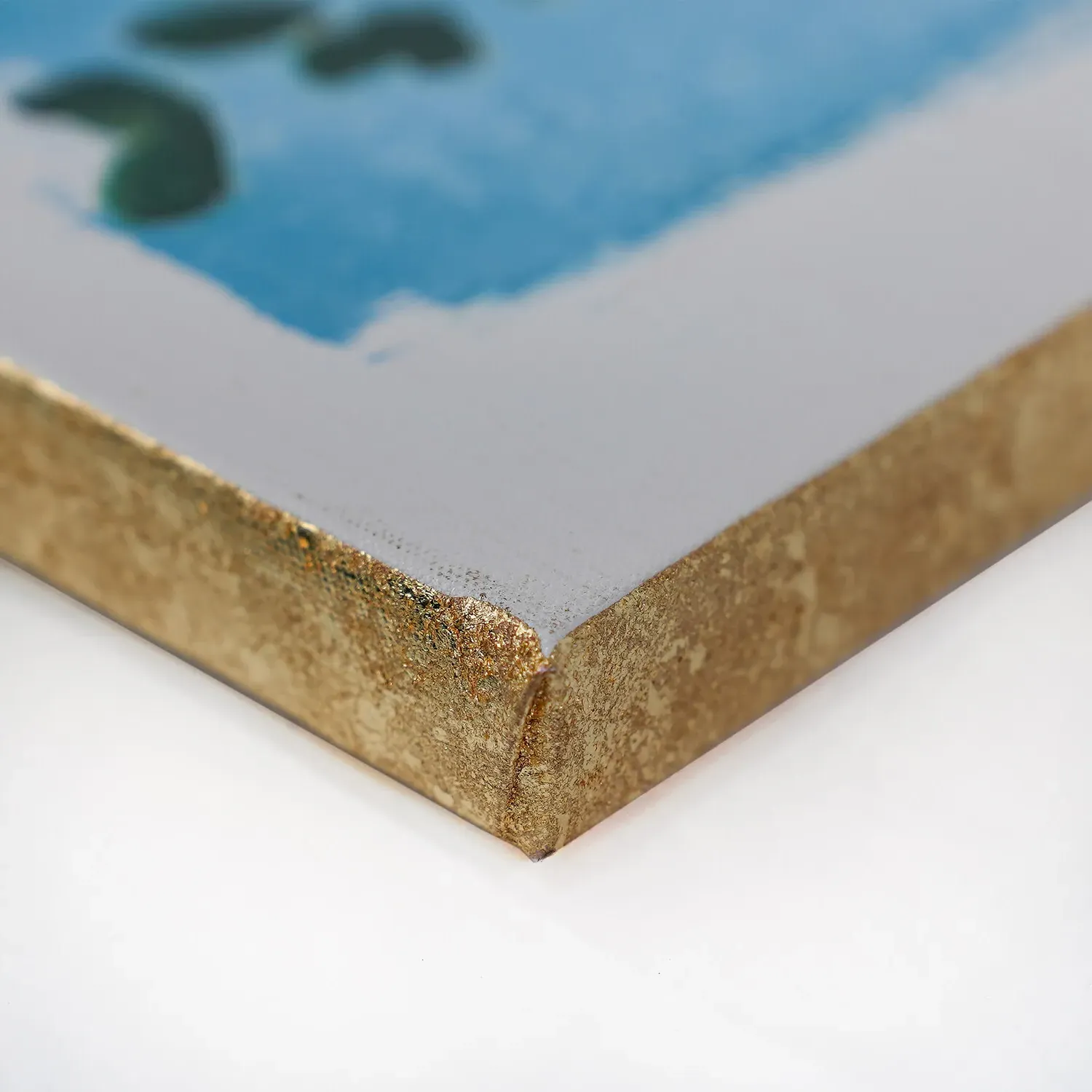 Kathryn Gold Edged Potted Plant Canvas - Blue