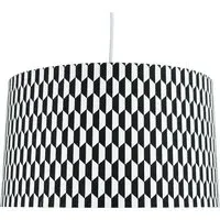 Kavi Geometric Light Shade - Black and White