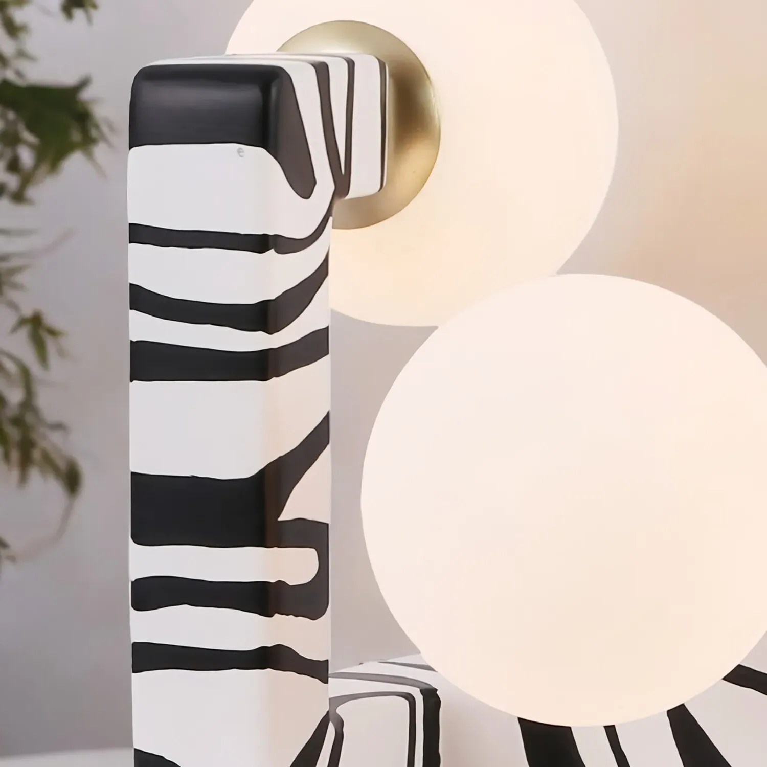 Kaya Table Lamp - White and Black