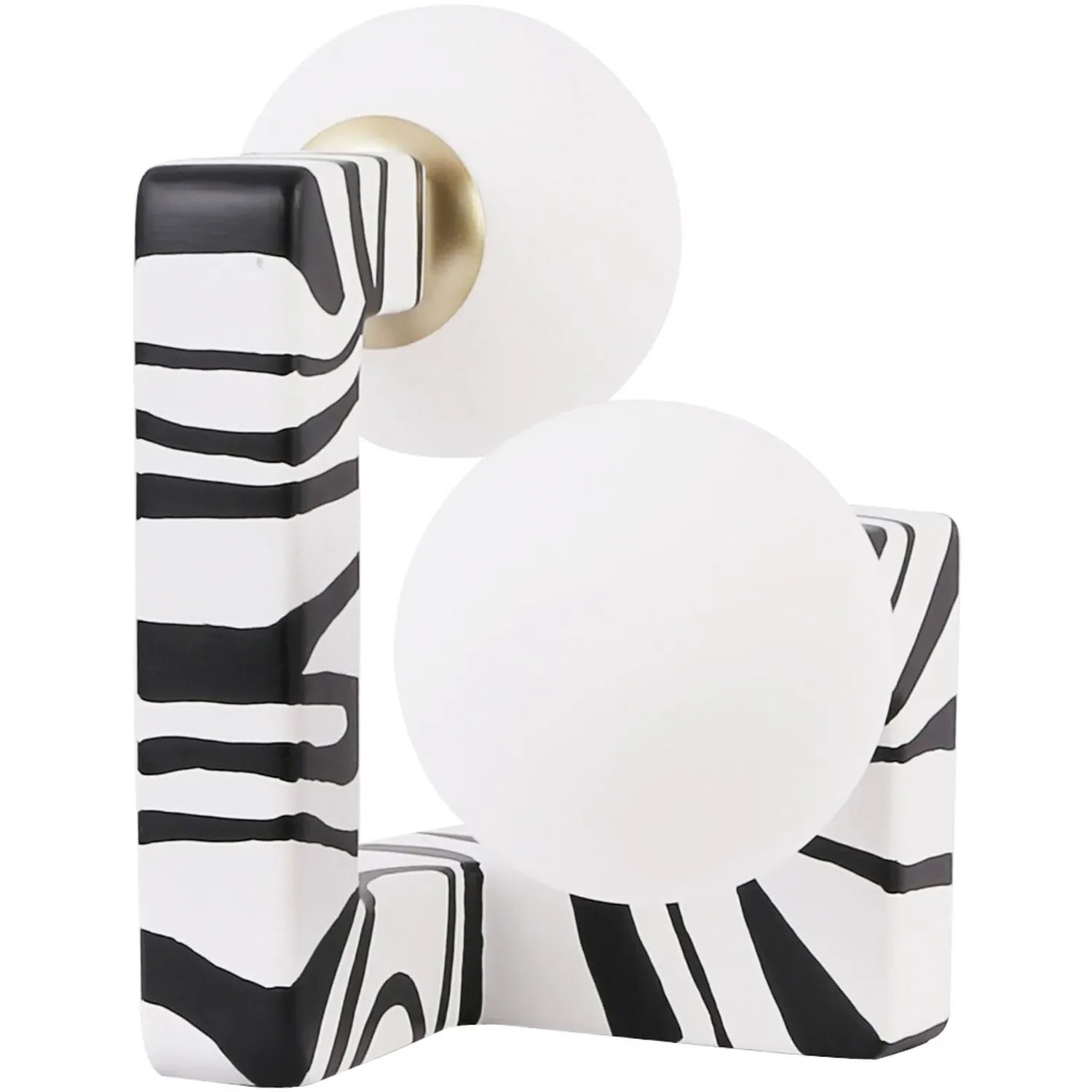 Kaya Table Lamp - White and Black