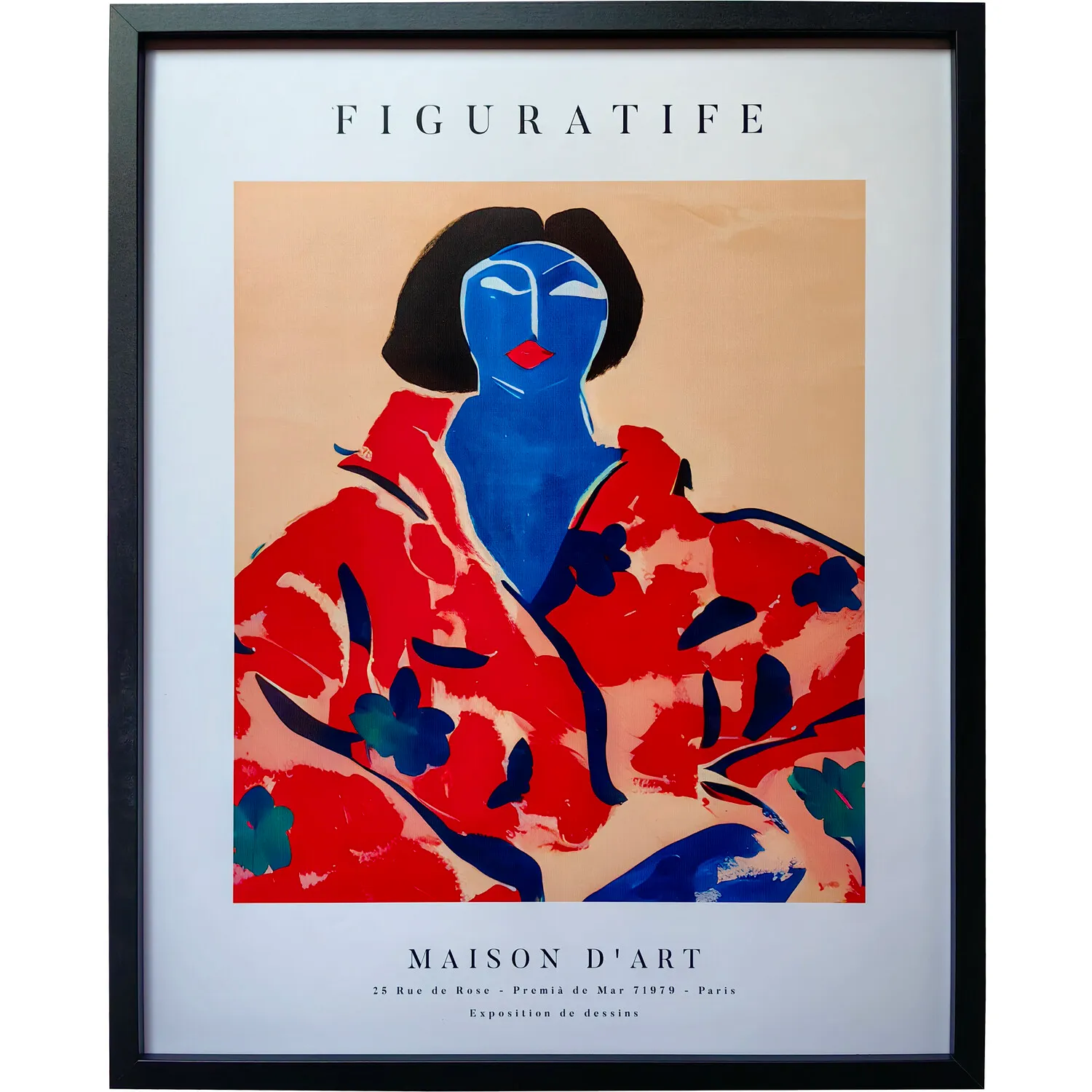 Kenny Portrait Set of 3 Framed Art - Multicolour