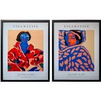 Kenny Portrait Set of 3 Framed Art - Multicolour