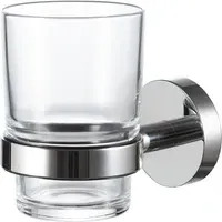 Kensington Bathroom Tumbler and Holder - Silver