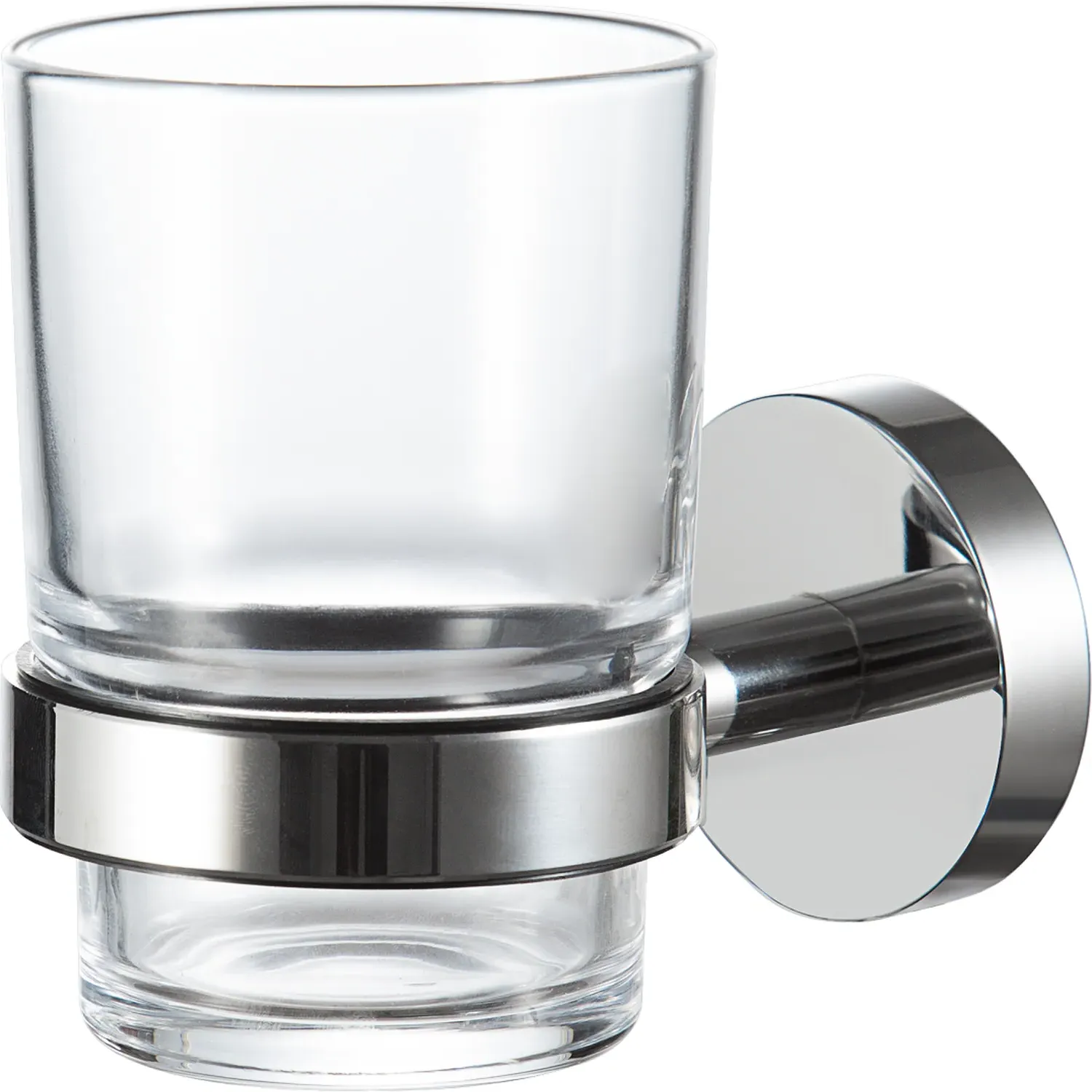 Kensington Bathroom Tumbler and Holder - Silver