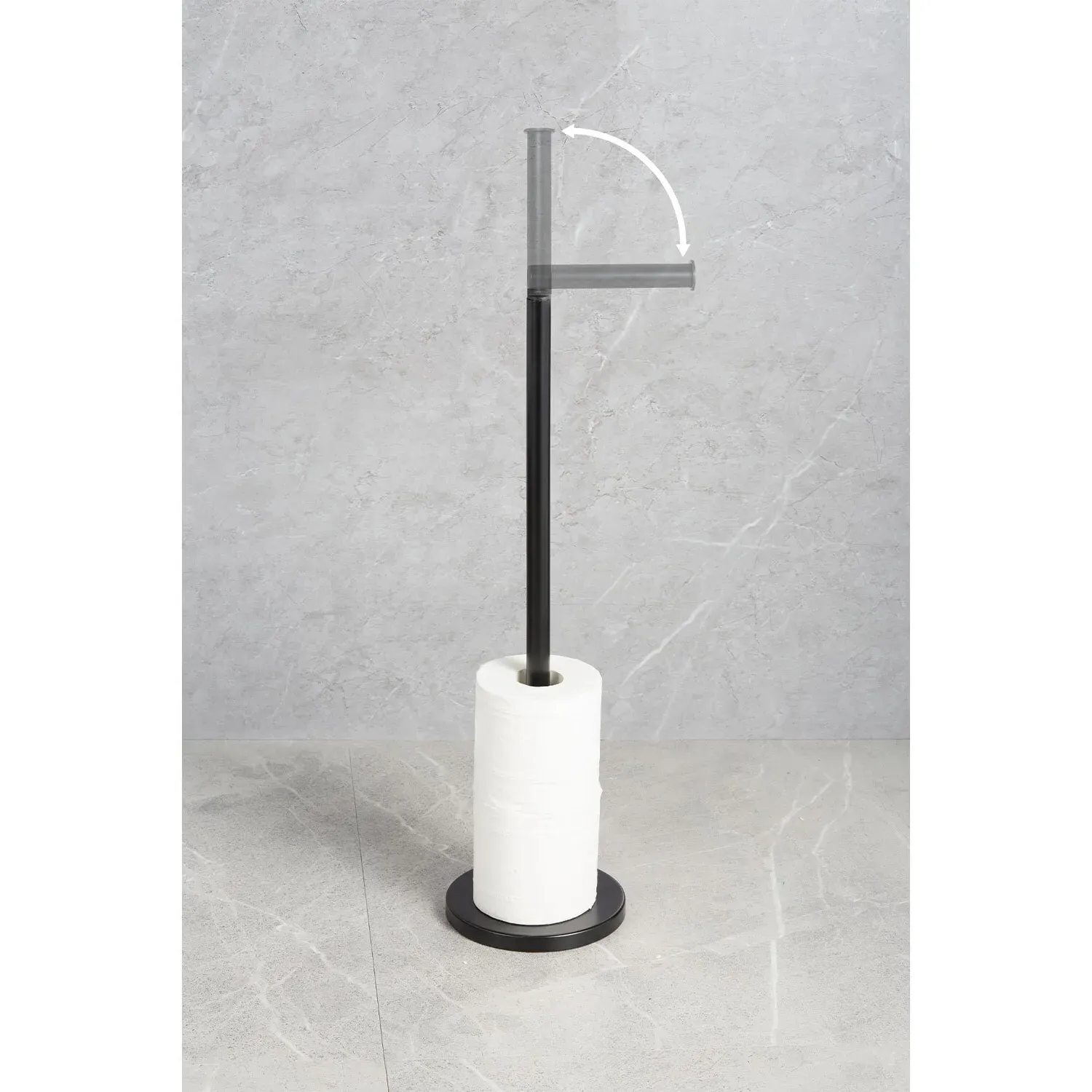 Kensington Rotating Toilet Roll Holder - Black