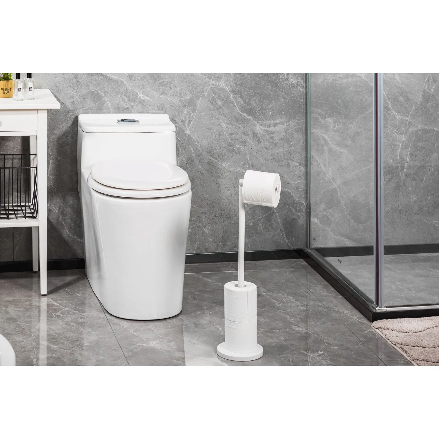 Kensington Rotating Toilet Roll Holder - White