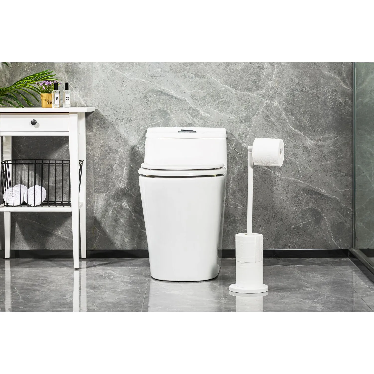 Kensington Rotating Toilet Roll Holder - White