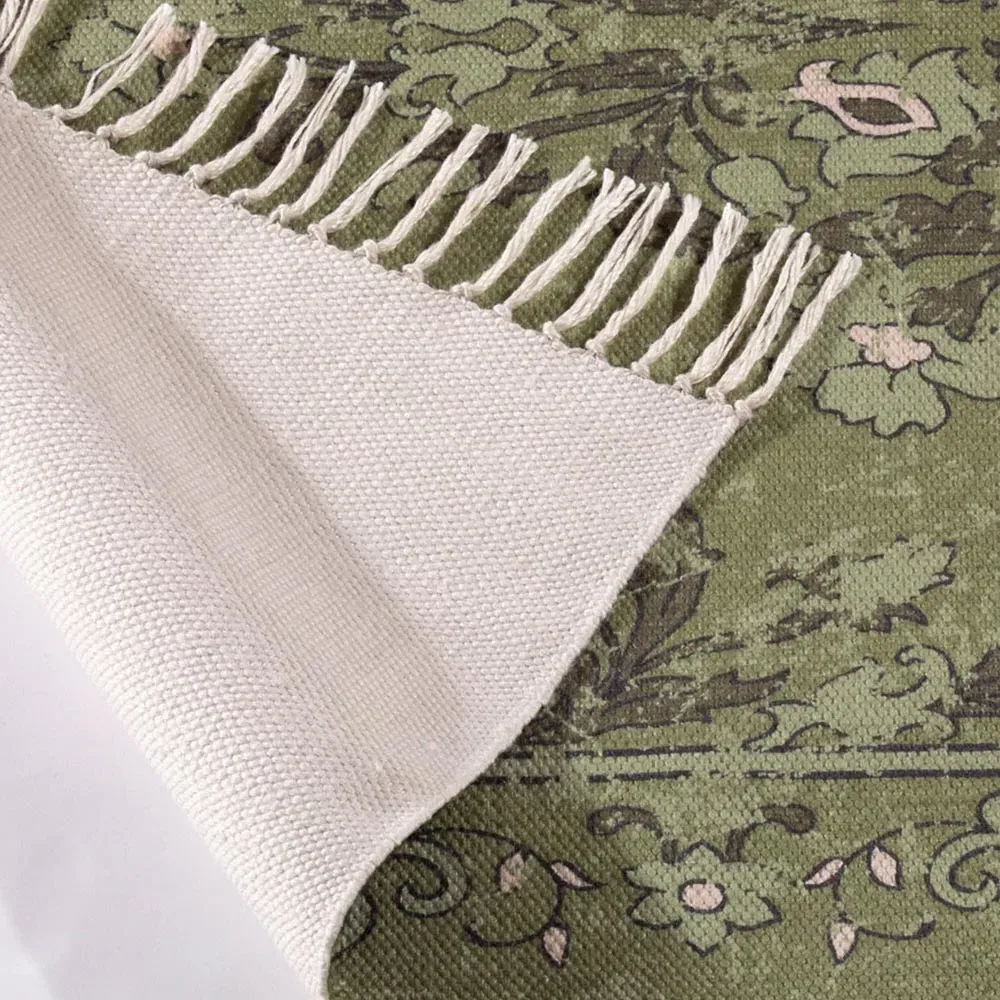 Kew 120x170cm Rug - Olive Green, Recycled Plastic