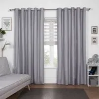 Kids Blackout Eyelet Curtains 117cm - Grey