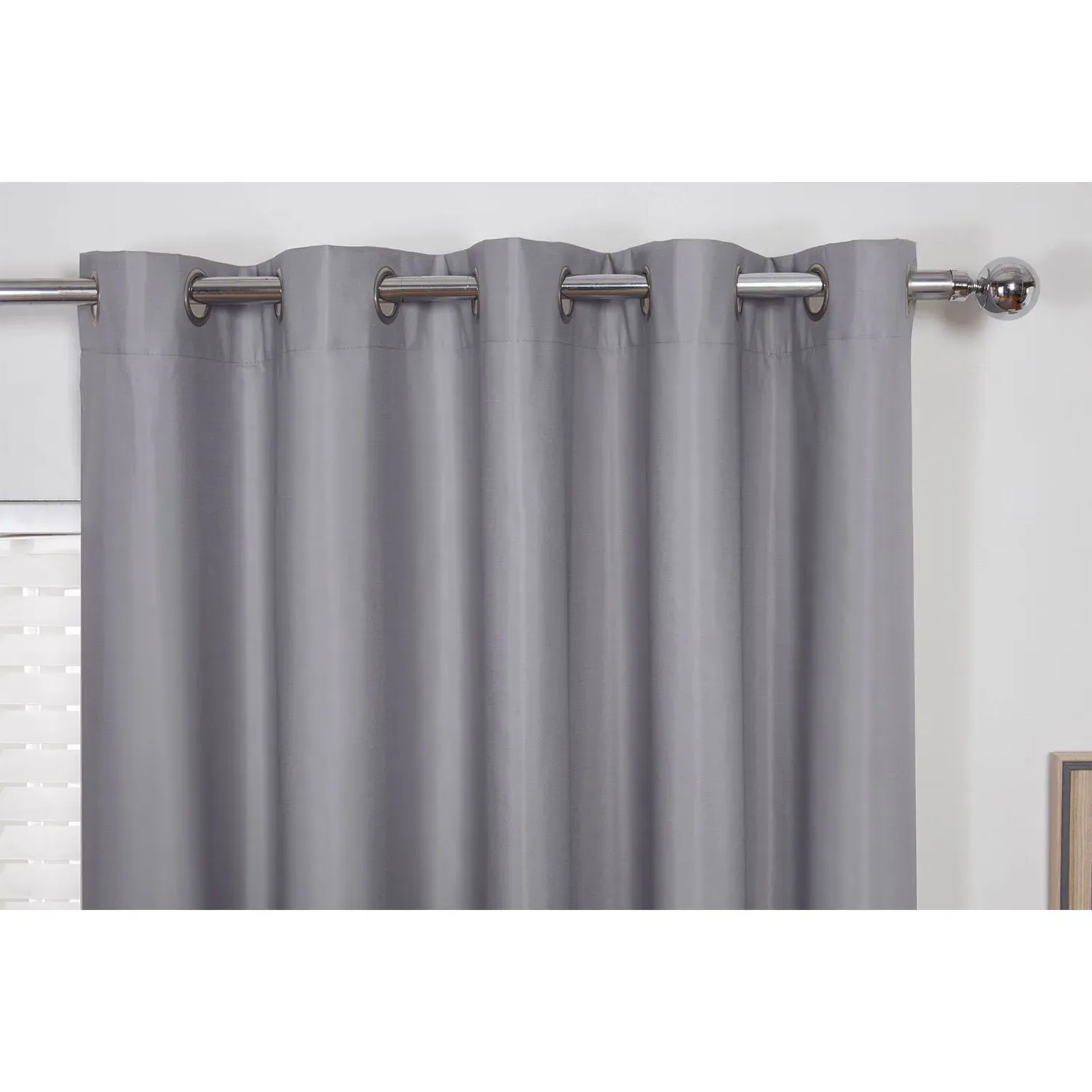 Kids Blackout Eyelet Curtains 168cm - Grey