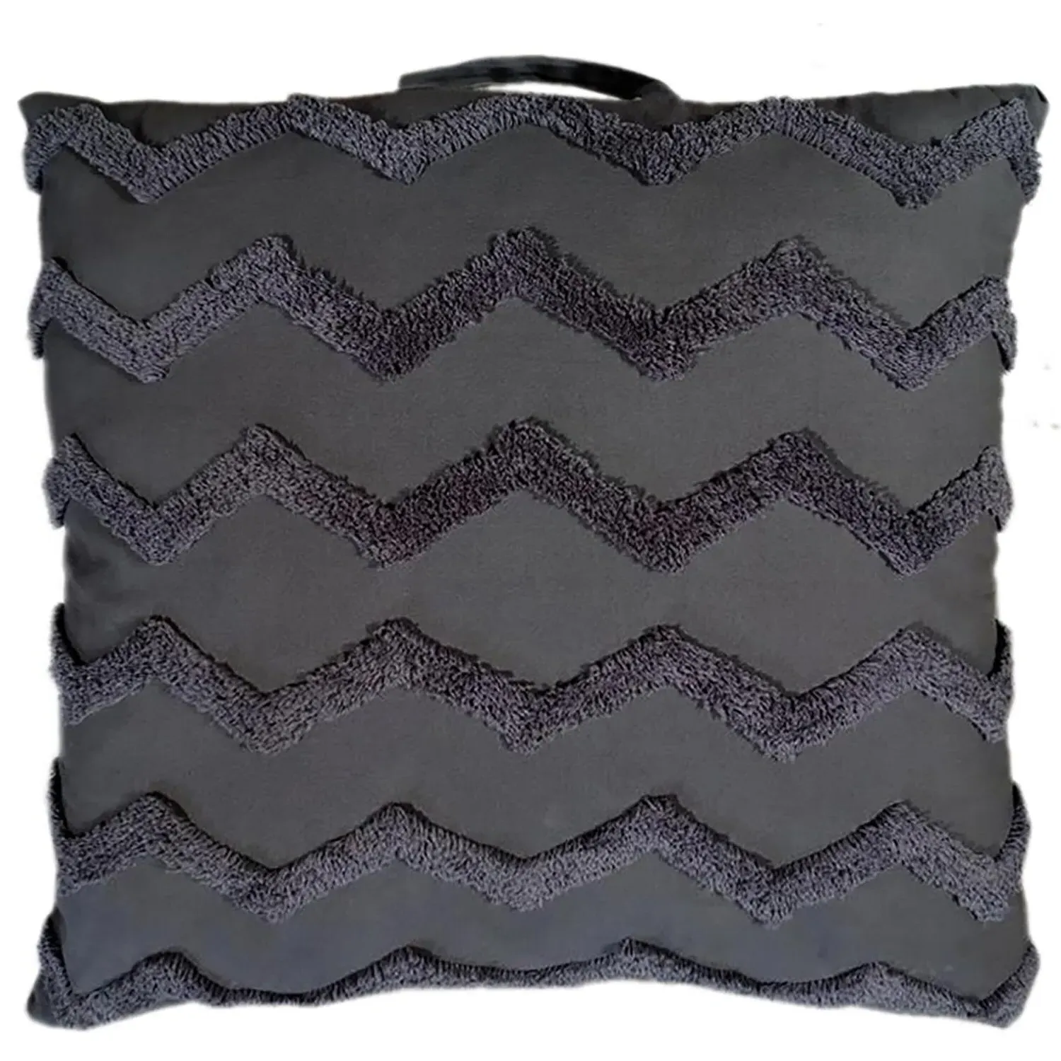 Kimana Square Floor Cushion with Handle - Charcoal image