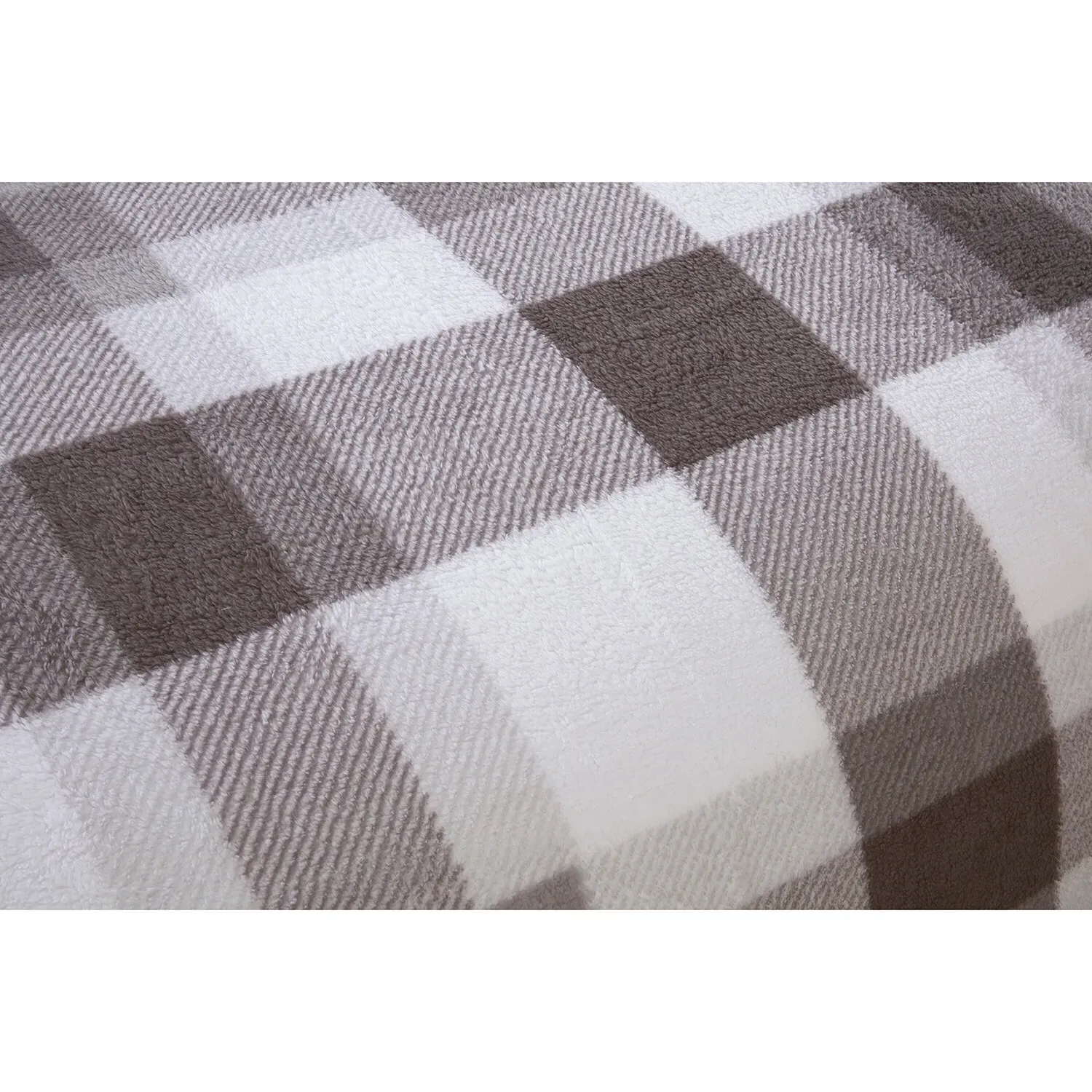 King Size Teddy Fleece Duvet Set - Charcoal