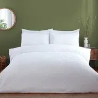 Kingsbridge King Size Duvet Cover and Pillowcase Set - White