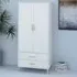 Kingston 2 Door 2 Drawer Double Wardrobe - White