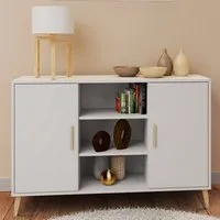 Kingston 2 Door 3 Shelf Sideboard - White