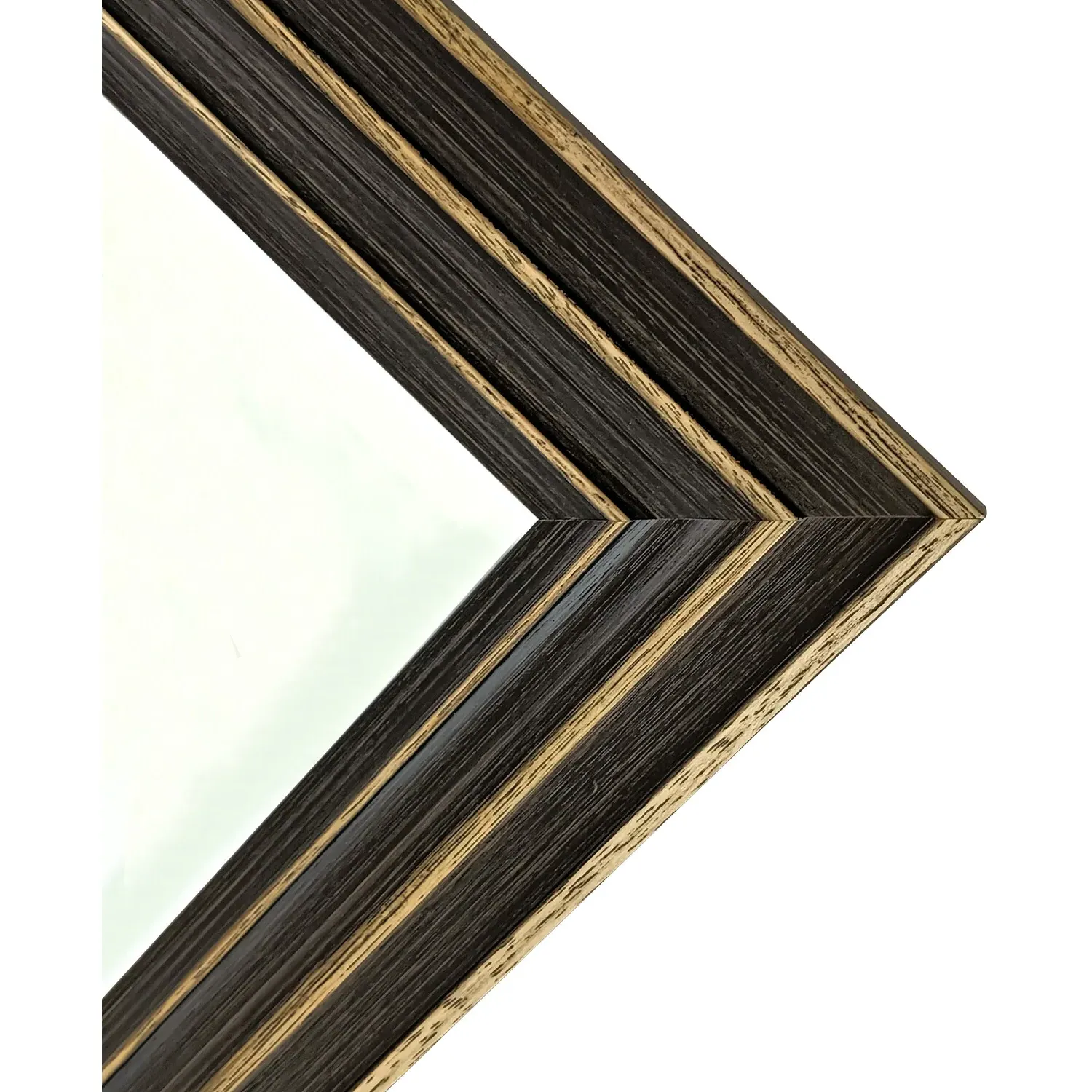 Kingston Brushed Wooden Mirror - Black