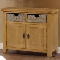 Kinsale 2 Door Sideboard with Basket Drawers - Oak