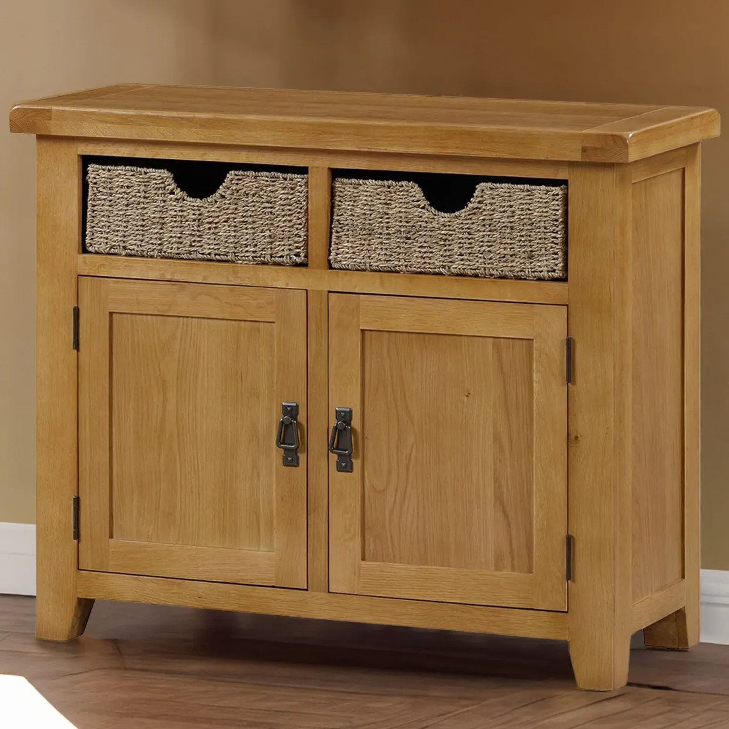 Kinsale 2 Door Sideboard with Basket Drawers - Oak