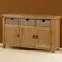 Kinsale 3 Door Sideboard with Basket Drawers - Oak