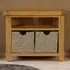 Kinsale Corner TV Unit with 2 Drawer Baskets - Oak