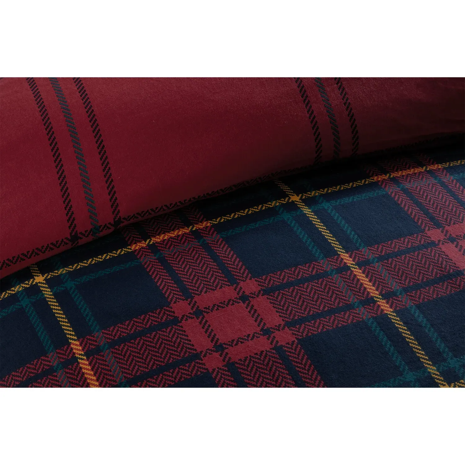 Kinsley Super King Duvet Set - Red Tartan