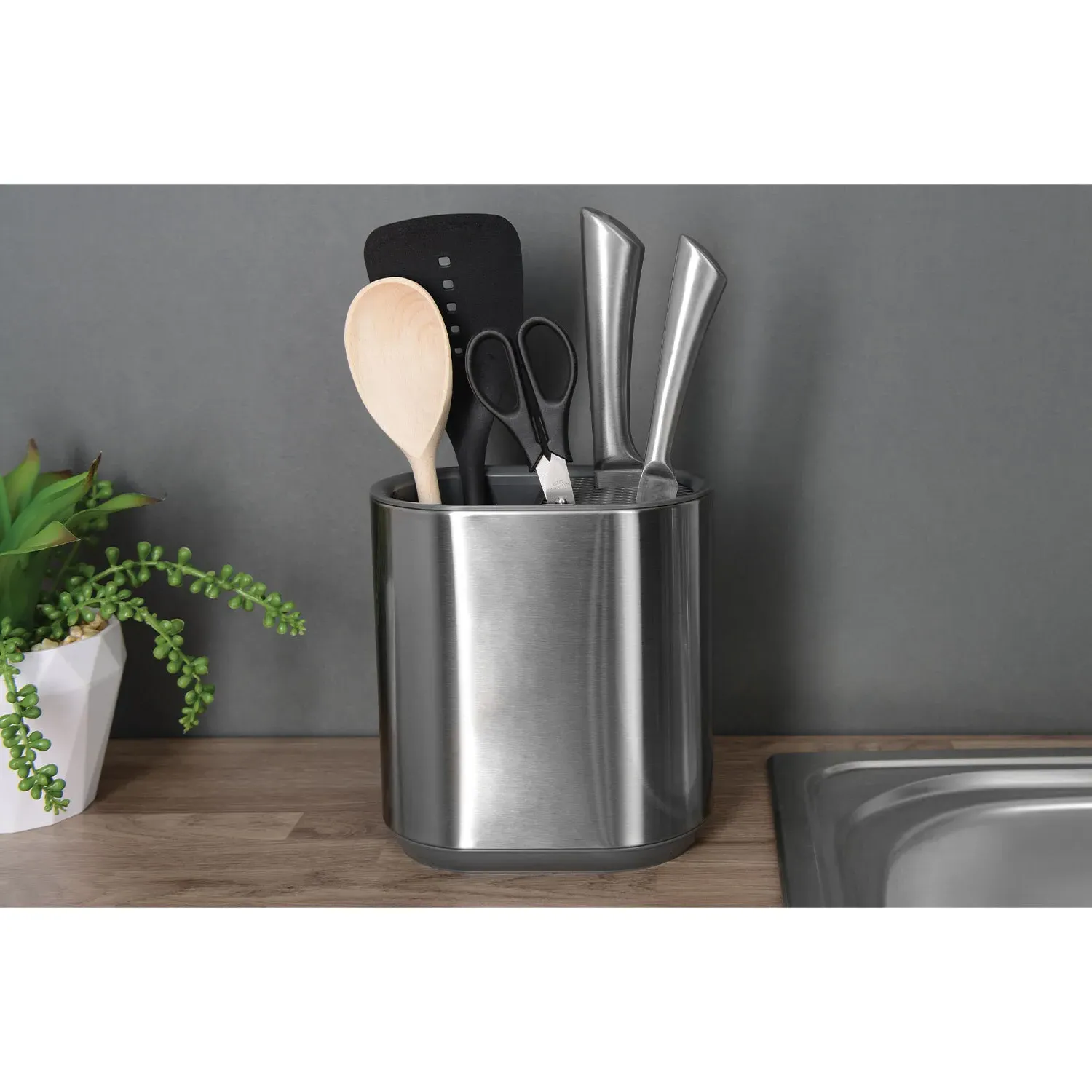Knife and Utensil Holder - Metallic