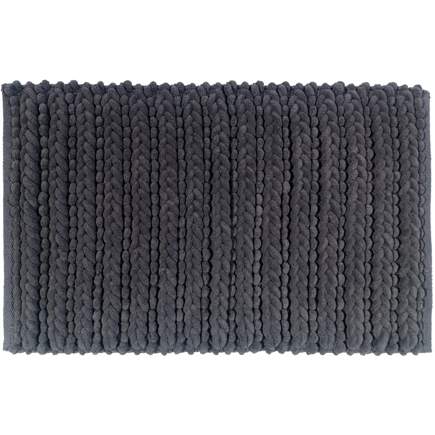 Knit Bath Mat - Charcoal