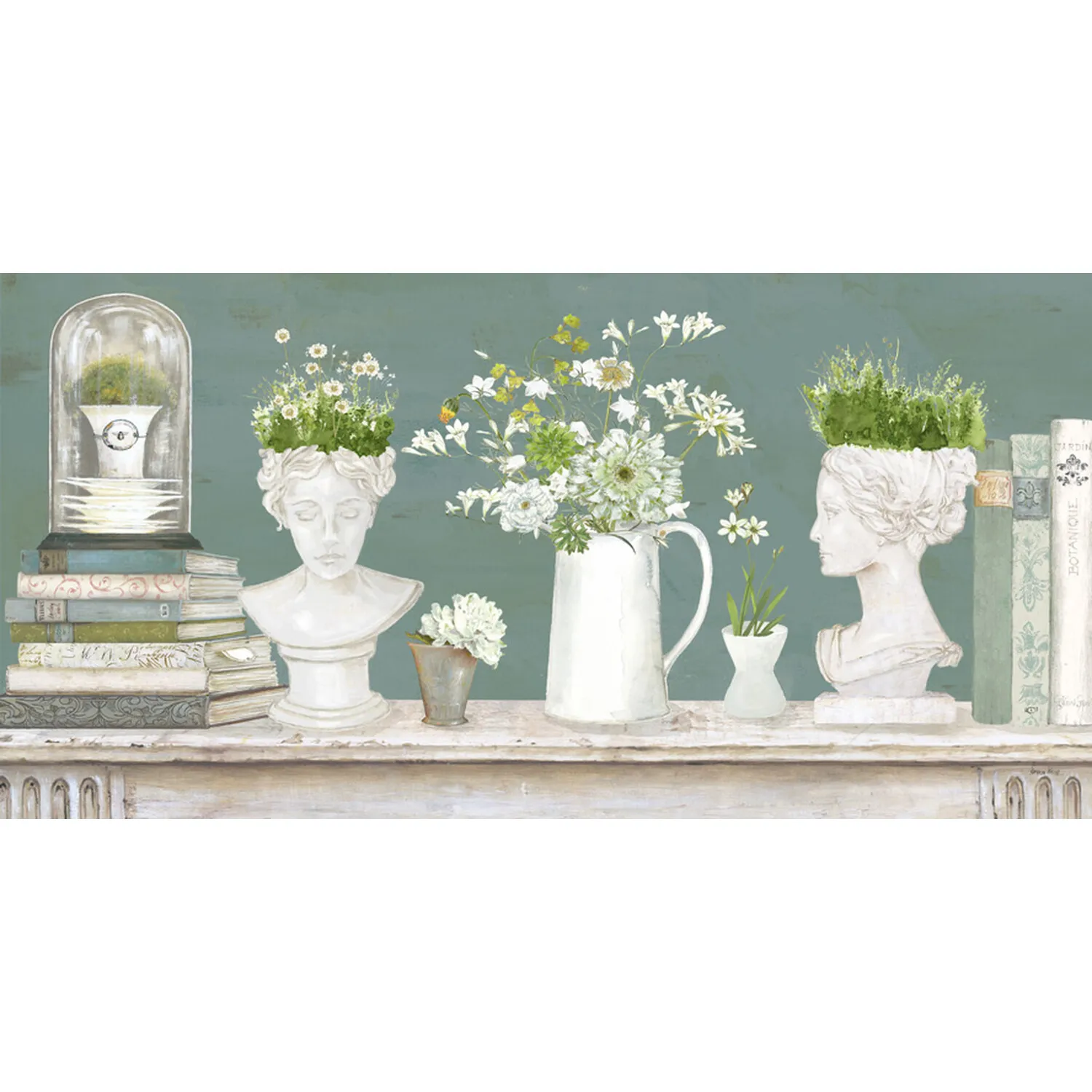K.White Fresh Floral Collection Canvas - Green image