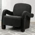 Kylie Accent Chair - Black, Boucle