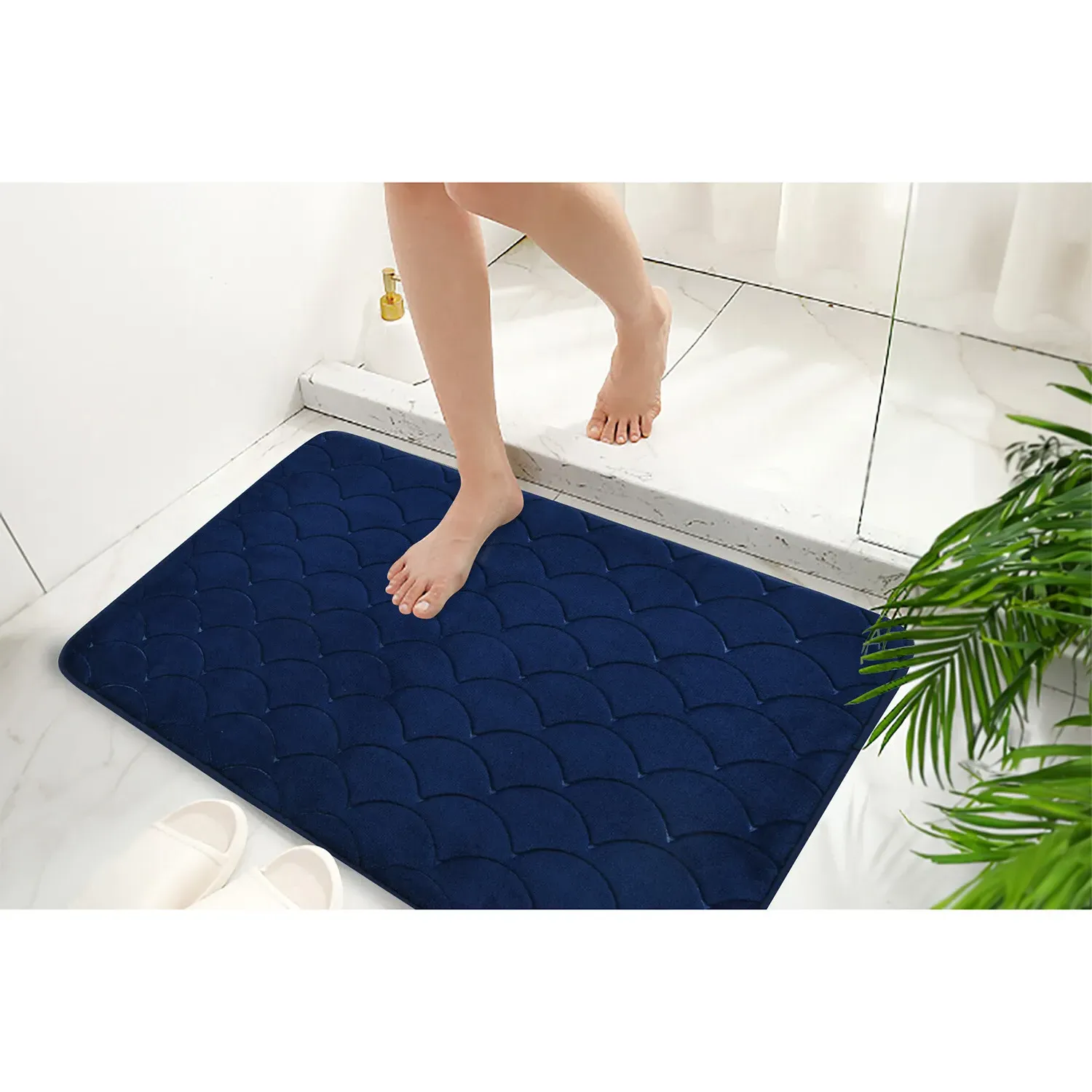 Kyoto Bath Mat - Navy