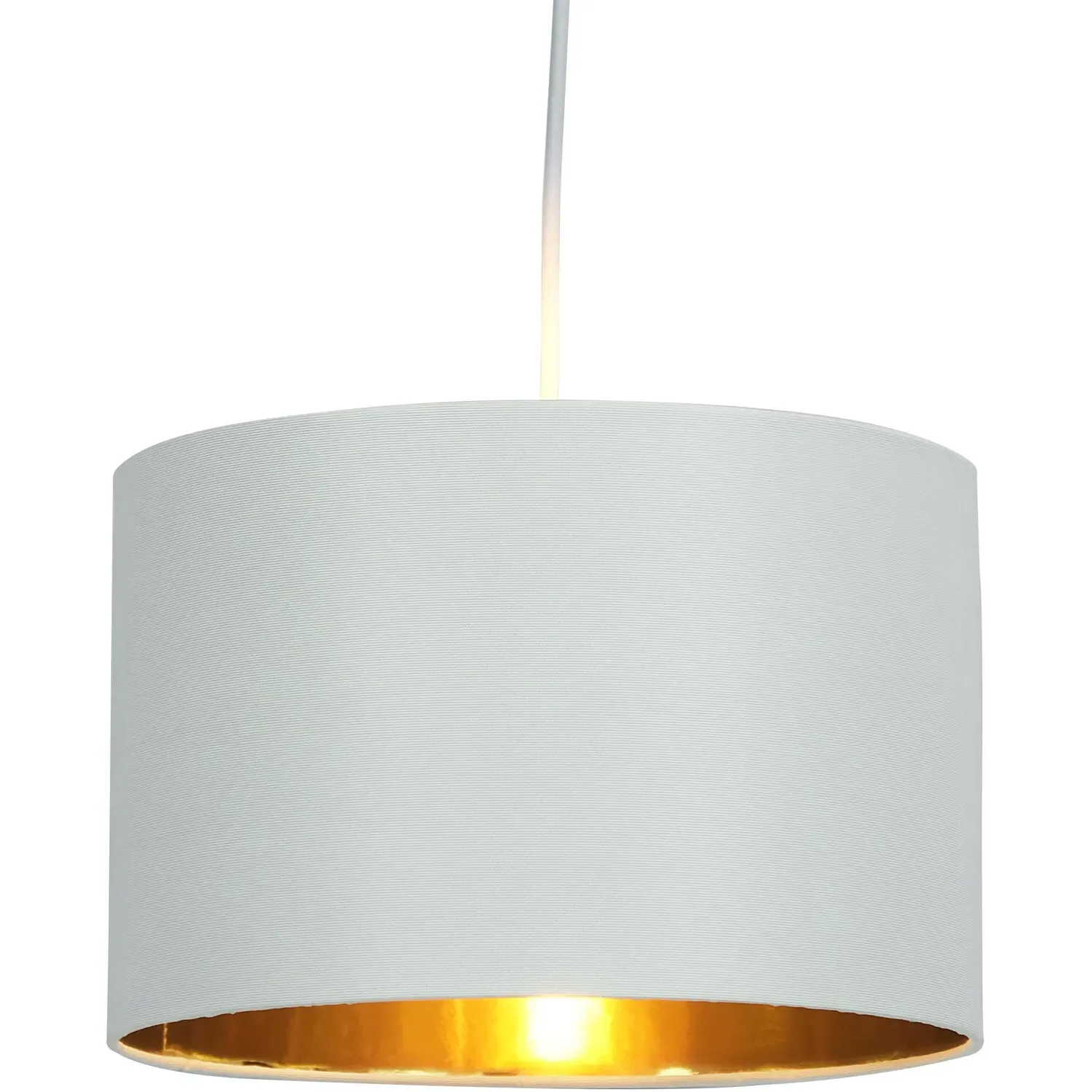 Lamp Shade with Gold Lining - Cream