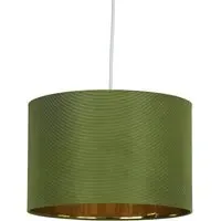 Lamp Shade with Gold Lining - Green