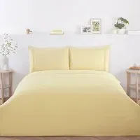 Lara Super King Embroidered Duvet Set - Yellow